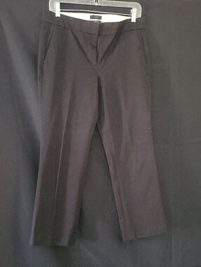 J. Crew Campbell Black Cropped Flat Front Chino Pants